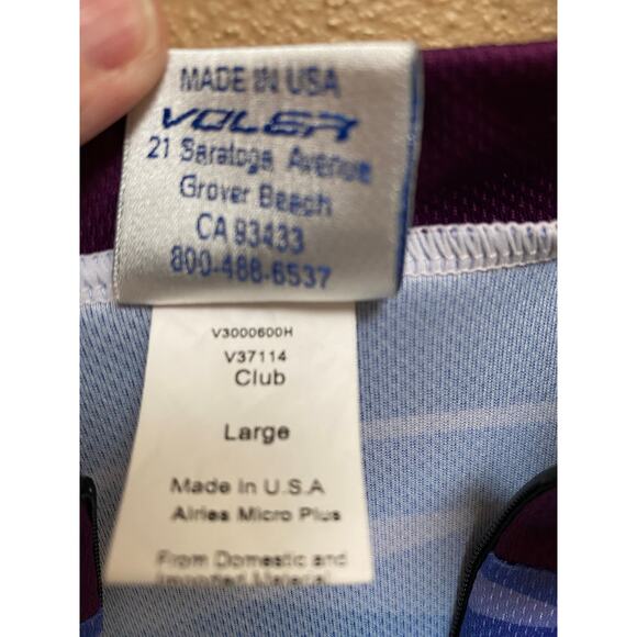 Voler Shirt Jersey Cycling Touring Full Zip Colorful Party Pardee Men's Size Lg - Picture 12 of 12